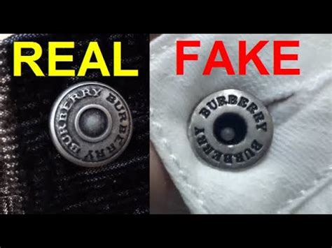 burberry jeans real or fake|do all Burberry buttons say.